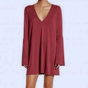 Red Bell Sleeve Dress
